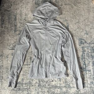 lululemon athletica Light Blue Hooded Zip Jacket